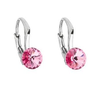 EG2501-RO Stříbrné náušnice s Crystals from Swarovski® Rose