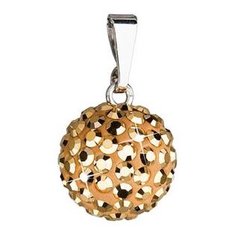 EG1019-GD Stříbrný přívěšek s kulička Crystals from Swarovski® Gold