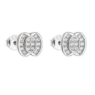 EG2647 Stříbrné náušnice pecky se zirkony