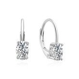 NB-3331 Stříbrné náušnice s oválným zirkonem