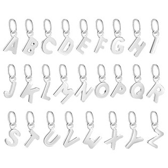 NB-4488-K Drobný stříbrný přívěšek - iniciála písmeno - iniciála "K"