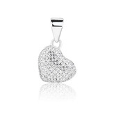 NB-4608 Stříbrný přívěšek srdíčko - srdce