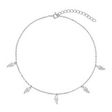 NB-6034 Stříbrný náramek na nohu s křídly