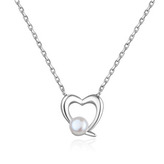 NB-2167 Střibrný náhrdelník s přírodní perlou