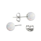 NBP20-OP17 Stříbrné opálové náušnice - 5 mm