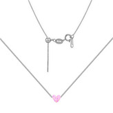 NBS07-OP10 Stříbrný náhrdelník srdíčko opál - srdce