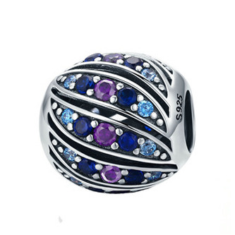 NB-8222 Stříbrný přívěšek korálek na náramek