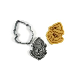 Zelený ničitel Vánoc dvoudílné vykrajovátko s razítkem