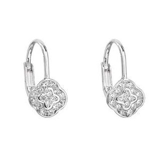 EG2185 Stříbrné dívčí náušnice s čirými zirkony