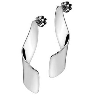 ZB23186 Visací stříbrné náušnice kroucené