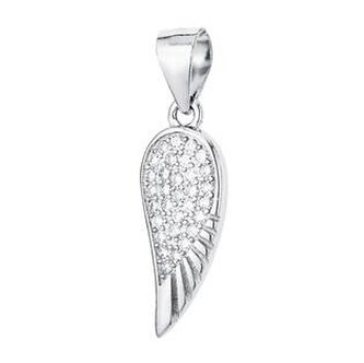 NB-4120 Stříbrný přívěšek křídlo se zirkony