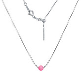 NBS02-OP57 Stříbrný náhrdelník s opálem - kulička 5 mm