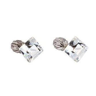 EG2043-CR Stříbrné náušnice Crystals from Swarovski®, Crystal