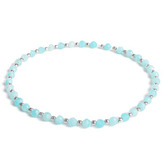 AN601 Minerální náramek přírodní amazonit a stříbro AG925