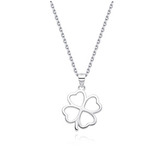 NB-2413 Stříbrný náhrdelník čtyřlístek - čtyřlístky