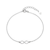 NB-1260 Stříbrný náramek nekonečno - nekonečno - ležatá osmička