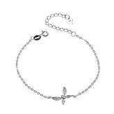 NB-1070 Dámský stříbrný náramek s motýlkem