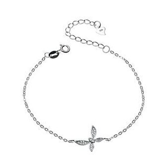NB-1070 Dámský stříbrný náramek s motýlkem