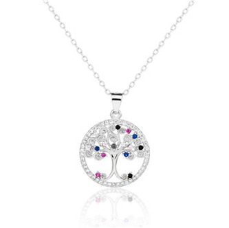 NB-2437 Střibrný náhrdelník strom života