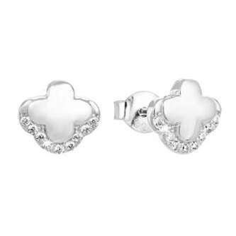 EG2853 Stříbrné náušnice křížky se zirkony