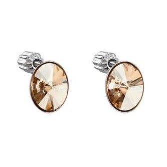 EG2692-GS Stříbrné náušnice s krystaly Crystals from Swarovski® GOLDEN SHADOW