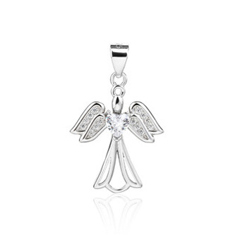 NB-4634 Stříbrný přívěsek anděl strážný - andílci