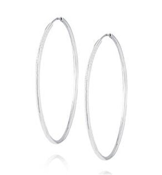 NB-3485 Stříbrné náušnice kruhy 55 mm