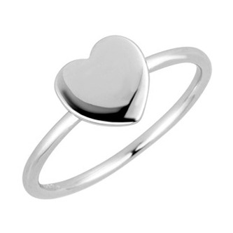 EG5105-54 Stříbrný prsten lesklé srdce