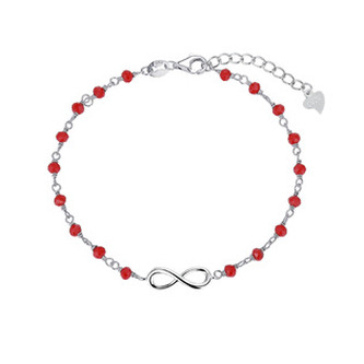 NB-1178 Stříbrný náramek nekonečno - nekonečno - ležatá osmička