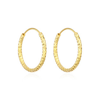 NB-3118-18 Zlacené stříbrné náušnice kruhy 18 mm