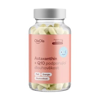 OlaOla Astaxanthin + Q10 podporující dlouhověkost 60 kapslí