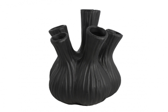 Váza Moyo S černá – keramika, 17 × 17 × 19,5 cm