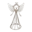 Bílý kovový anděl 21 cm