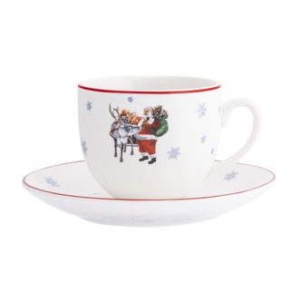 WYPRAWA MIKOŁAJA FILIŻANKA ZE SPODKIEM NBC 240 ML W OPASCE