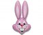Balon foliowy 61cm Rabbit jasnoróżowy
