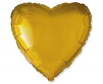 Balon foliowy 46cm Serce złote