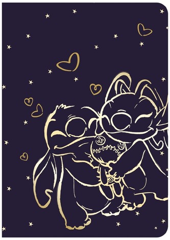 Zeszyt A5 60 k. linia z marginesem Disney Gold Stitch wzór 1 CoolPack, Patio