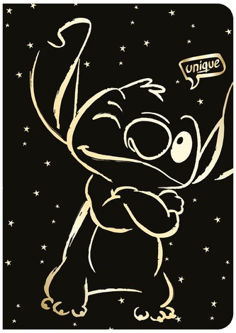 Zeszyt A5 60 k. kratka z marginesem Disney Gold Stitch wzór 3 CoolPack, Patio