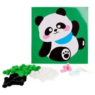 Pomponová mozaika Panda