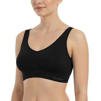 Dámská podprsenka Gaubert bezešvá černá (3106) L/XL