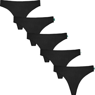 5PACK dámská tanga Gaubert černá (GBTW-907) S/M