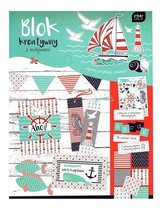 Blok kreatywny A4 z naklejkami Marine