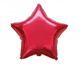 Balon foliowy 48cm Gwiazda czerwona