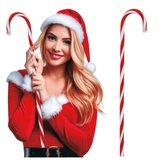 Vánoční cukrová hůlka červenobílá 70 cm