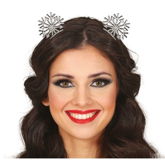 Vánoční čelenka se sněhovými vločkami
