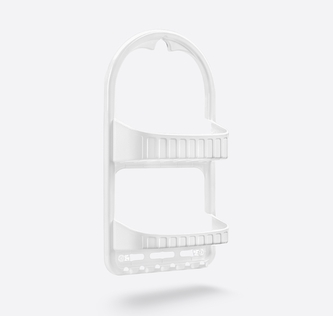 Polička plast 2patra 27x12x50cm  CADDY bílá