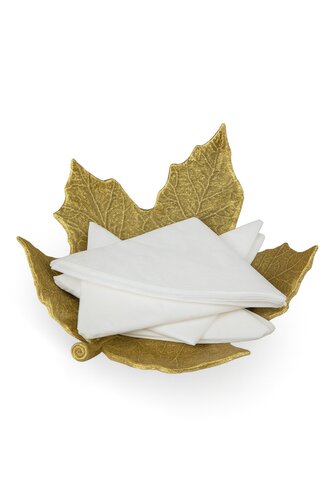 Miska javorový list - Metalický mosaz Velikost Standart