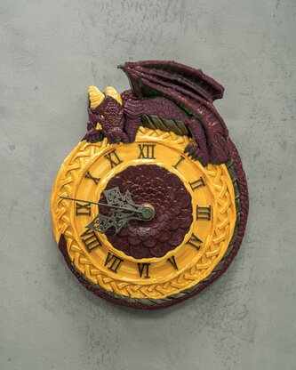 Hodiny - Strážce času (zlatá + šarlatová)