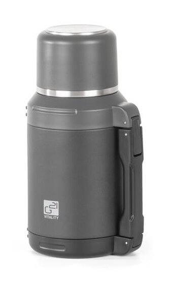 Termoska G21 nerezová 1200 ml, černo-šedá