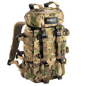 Outdoor batoh, maskáčový z polyesteru, 84-325, 30L, vysoce odolný, Neo Tools